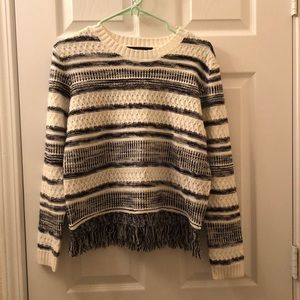 Forever 21 striped sweater with fringe